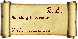 Ruttkay Lizander névjegykártya